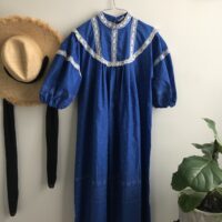 Blue Floral vintage prairie dress